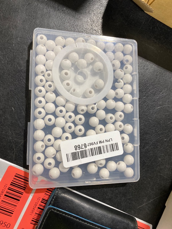 Photo 1 of 100pcs Golf Ball Beads with 5.5 Yard Elastic Rope,Acrylic Sports Beads DIY Spacer Bead for Necklace Bracelet Keychains Handmade Jewelry Making Accessories Craft Supplies,12mm (Golf)