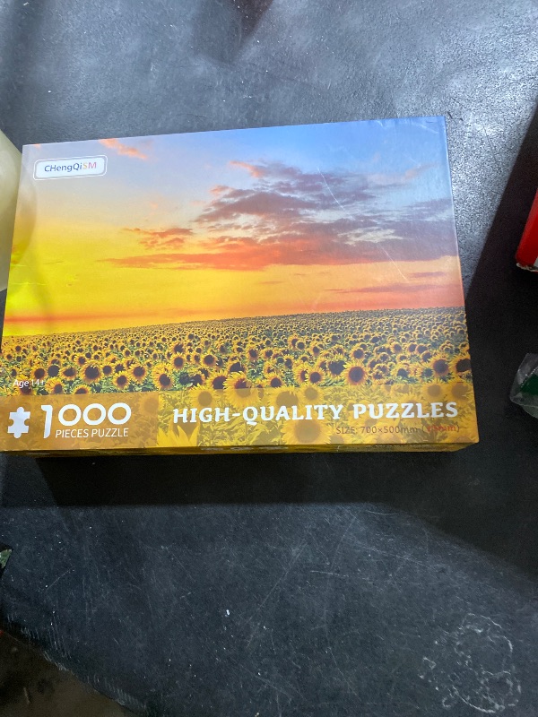 Photo 1 of 1000 Pieces Puzzles for Adults, Sunflower Jigsaw Puzzle 1000 Piece Sunflower Fields Puzzles for Adult, 1000 Pieces Jigsaw Puzzle for Adults Seniors Teens Challenging Puzzle Gift
