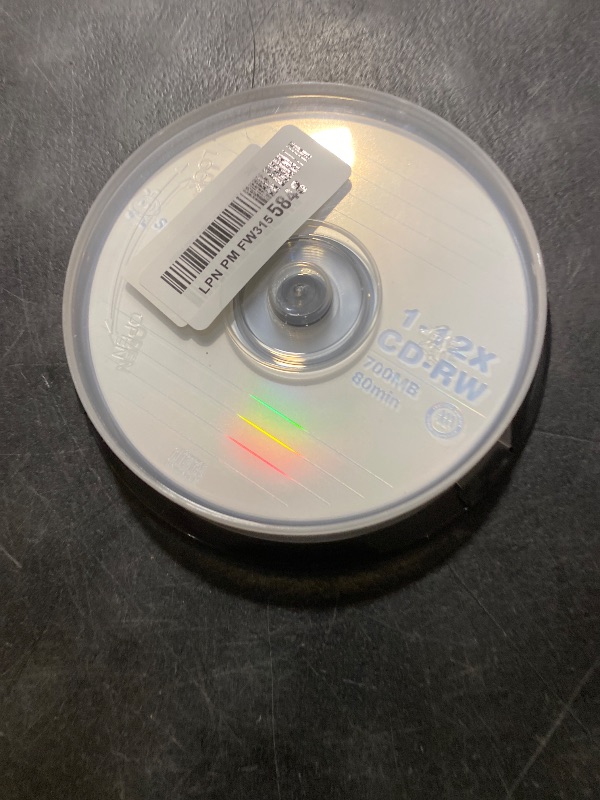 Photo 1 of 10 Pack Smartbuy CD-RW 1-12X 700MB/80Min High Speed Branded Logo Rewritable Blank Data Media Disc