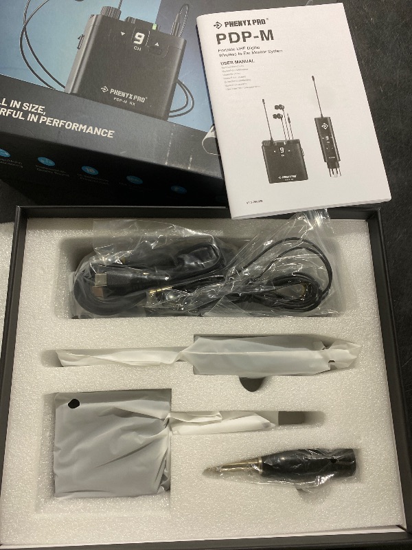 Photo 1 of NON FUNCTIONAL - PARTS ONLY -----------------------------------------------------Phenyx Pro UHF Wireless in-Ear Monitor System, Professional IEM System w/Stereo Monitoring, 16 Frequencies, 200 ft Range, Transmitter & Beltpack Receiver for Studio, Bands, L