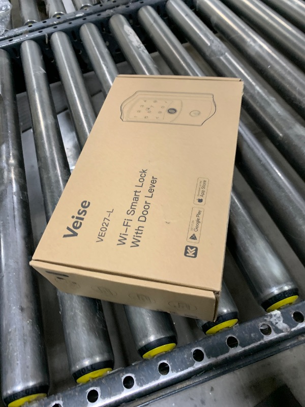 Photo 1 of Veise VE027-L Built-in WiFi Smart Lock with Lever Handles, Fingerprint keyless Entry Door Lock Set, App Remote Control, Electronic Deadbolt for Front Door, Touchscreen Keypad, Auto Lock, Satin Nickel