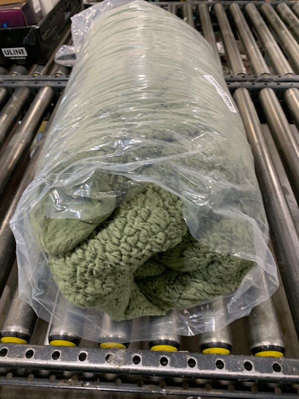 Photo 1 of Monbix Fluffy Queen Comforter Set Olive Green, Sherpa Plush Fuzzy Comforter 3 Piece for Queen Size Bed, Luxury Soft Winter Warm Bedding Set