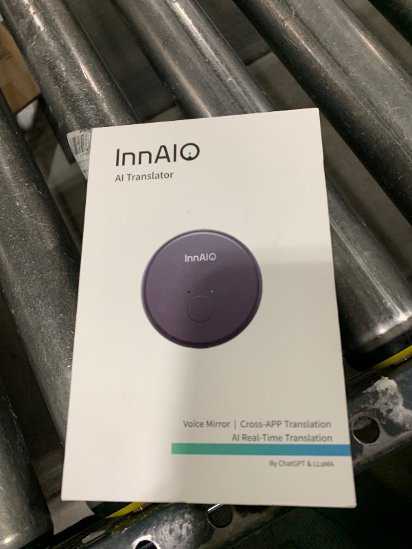 Photo 1 of InnAIO AI Language Translator Device with Voice Cloning, GPT-Powered Real-Time Translation, 140+ Languages, Meeting Minutes and Photo Translation, Ultra-Fast Accuracy for Business/Travel - Black