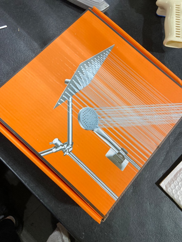 Photo 1 of 10 inch Rainfall Shower Head Combo Stainless Steel, THE FIRST WATERFALL mode, 10 Inch Rain Shower Head with Handheld 6 Spray Modes High Pressure, Overhead Shower Adjustable Extension Arm,Chrome