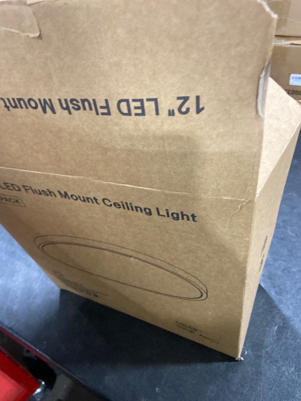 Photo 1 of EOSMILE 4Pack 12 Inch LED Flush Mount Ceiling Light, 25W, 3000LM, CRI 95+, 2700K-5000K 5CCT & Dimmable, White Round Surface Flat Panel Light for Hallway, Kitchen, Bedroom, Laundry Room