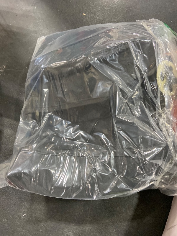 Photo 1 of 1 Pack PU Leather Quilting Front Car Seat Cover, Anti-Slip Full Wrap-Around Bottom Seat Protector Cushion with Storage Pocket, Universal Fit for Most Vehicles - Black