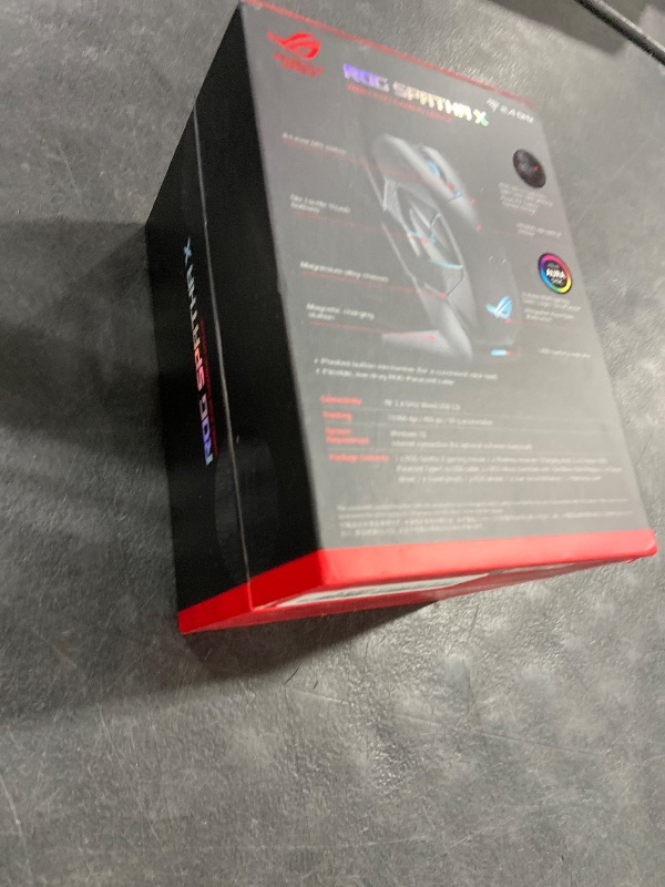 Photo 1 of ASUS ROG Spatha X Wireless Gaming Mouse – MMO/MOBA Design, 12 Programmable Buttons, Right-Handed, 168g, Dual-Mode (Wired/2.4GHz), 19K DPI, up to 67Hr Battery, Magnetic Charging Dock, PC/Mac Support