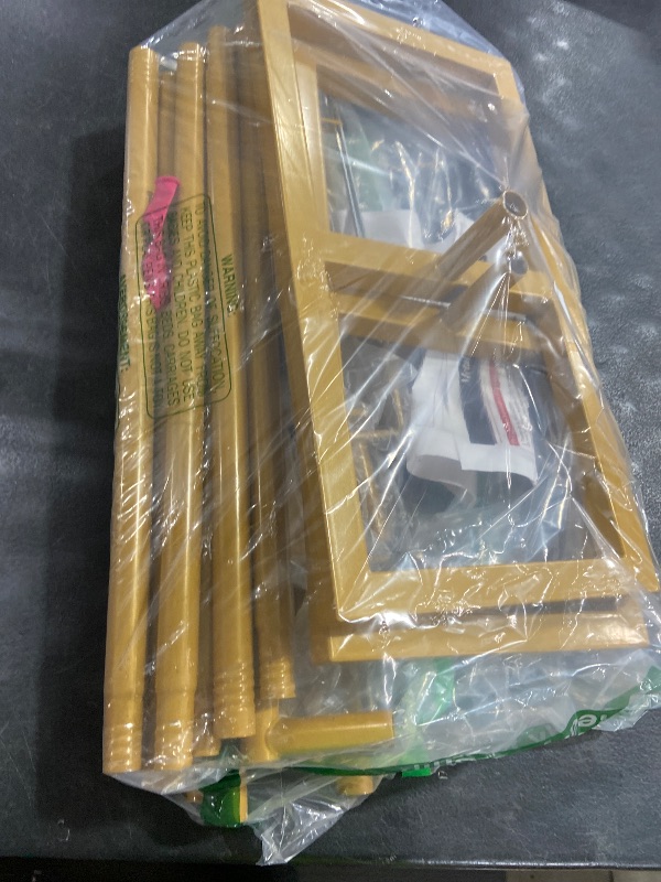 Photo 1 of JEBUTU Square Backdrop Stand, Wedding Arch Heavy Duty Adjustable Stand, Over The Table Rod Stand with Clamps, Metal Gold Garden Balloon Frame for Baby Shower Party Decoration