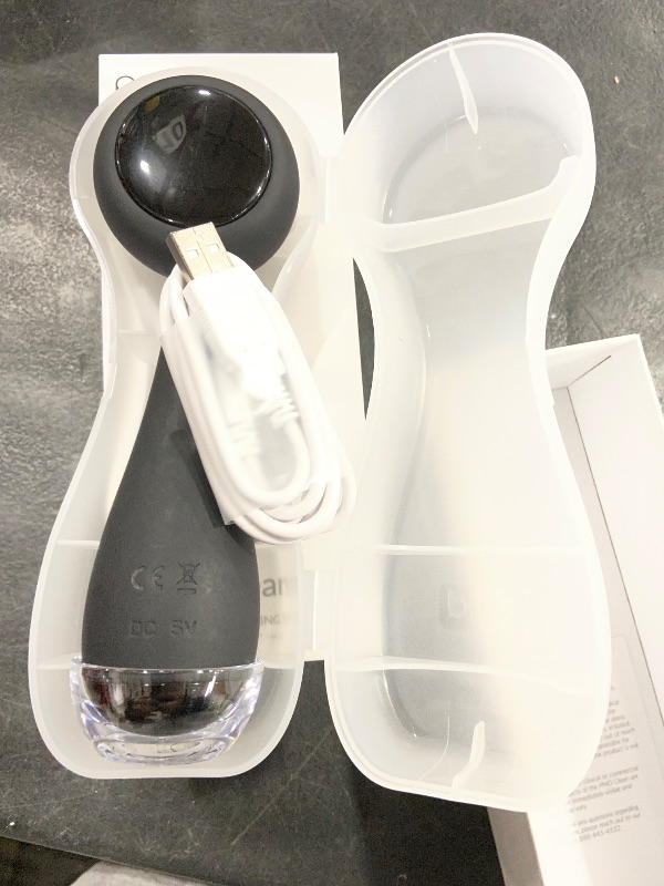 Photo 1 of PMD Clean Pro OB - Smart Facial Cleansing Device with Silicone Brush & Obsidian Gemstone ActiveWarmth Anti-Aging Massager - Waterproof - SonicGlow Vibration - Clear Pores & Blackheads