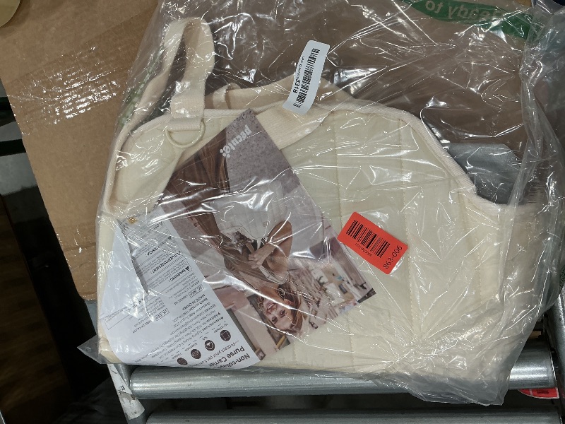 Photo 1 of ??Pecute Dog Purse Carrier, Lightweight Dog Carriers for Small Dogs with Large Pockets, Dog Soft-Sided Carriers up to 6.6lbs, Pet Carrier for Puppy Cat Rabbit, Suitable for Travel, Subway, Cream