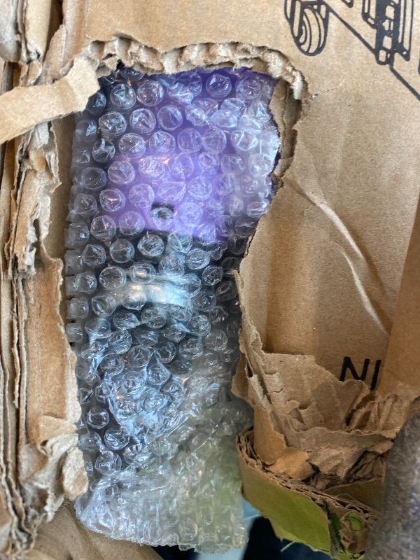 Photo 1 of ***2 BROKEN WHEELS*** Foldable Utility Cart Folding Portable Rolling Crate Handcart with Durable Heavy Duty Plastic Telescoping Handle Collapsible 4 Rotate Wheels for Travel Shopping Moving Luggage Office Use (Purple)