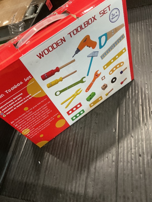 Photo 1 of *MISSING PARTS UNKNOWN*
KIDWILL Kids Tool Set with Electric Drill & DIY Stickers, Toddler Tool Set for Kids Ages 3-5 Year Old Boys Girls, Pretend Play STEM Montessori Educational Construction Toys