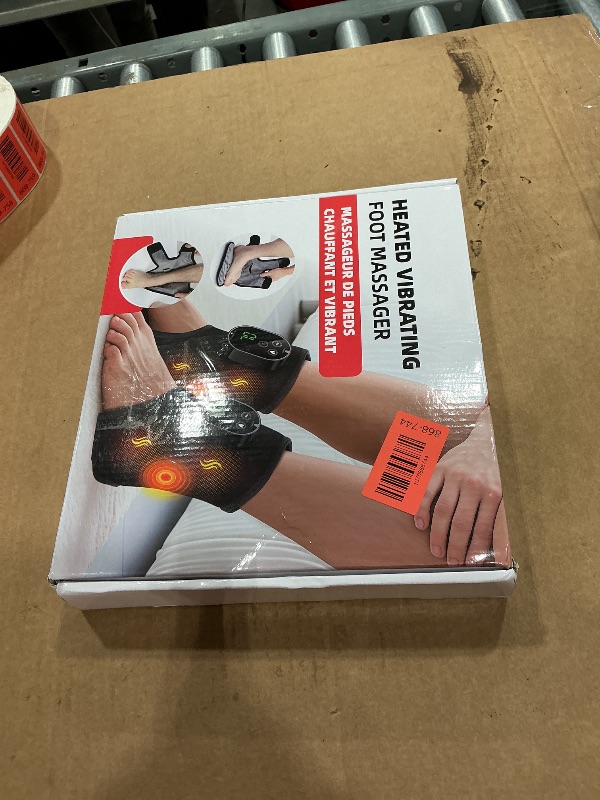 Photo 1 of *MINOR DAMAGE - USED*
BAISEMAIN 2PCS Cordless Foot Massager for Neuropathy, Foot and Ankle Massager for Pain Relief, 3000mAh Rechargeable Ankle Heating Pad with Massage for Circulation, Black