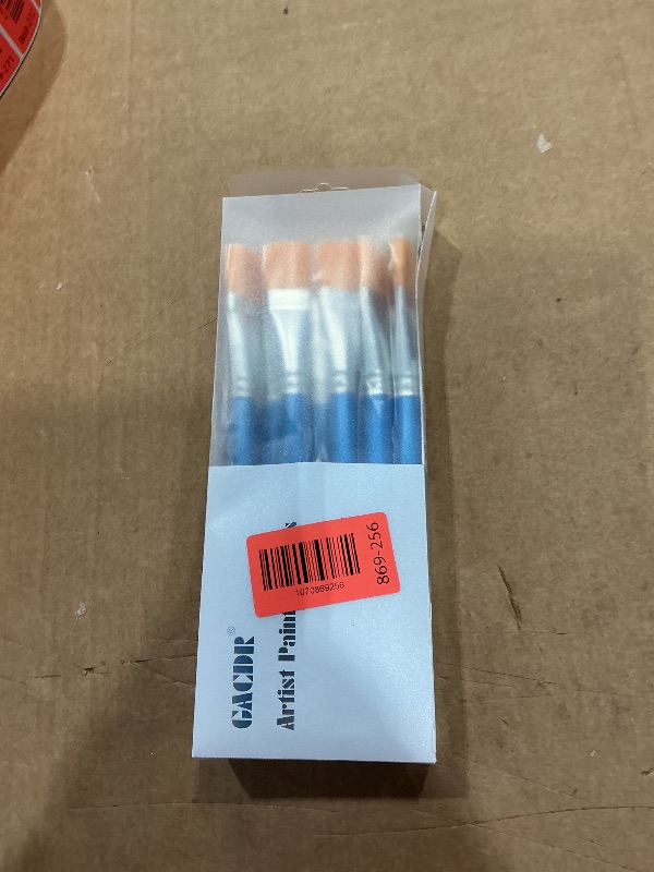 View 2 of 1 inch Flat Paint Brushes for Acrylic Painting,12 Pieces Large Synthetic Paint Brushes Bulk with Wooden Handle for Acrylic, Watercolor, Oil, Crafts, Face Body Art