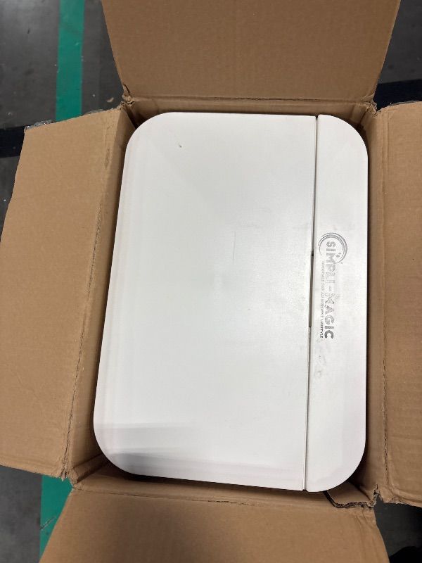 Photo 1 of *USED*
SIMPLI-MAGIC 79502 13 Gallon Touchless Sensor Trash Can, Rectangle Garbage Bin, Perfect for Home, Kitchen, Office, White