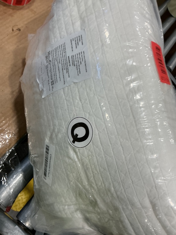 View 2 of 100% Cotton Frilled Bed Coverlet, Blanket Full/Double Size 79 x91' - Pigment Washed Soft & Breathable Quilted Blanket for All Seasons (Off-White)