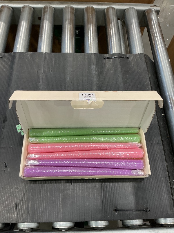 Photo 1 of 10 Inch Multi-Color Taper Candles for Religious and Spiritual Settings, 12 Pack Unscented Candlesticks in 6 Colors for Holiday, Seasonal Celebration and Home Decoration
