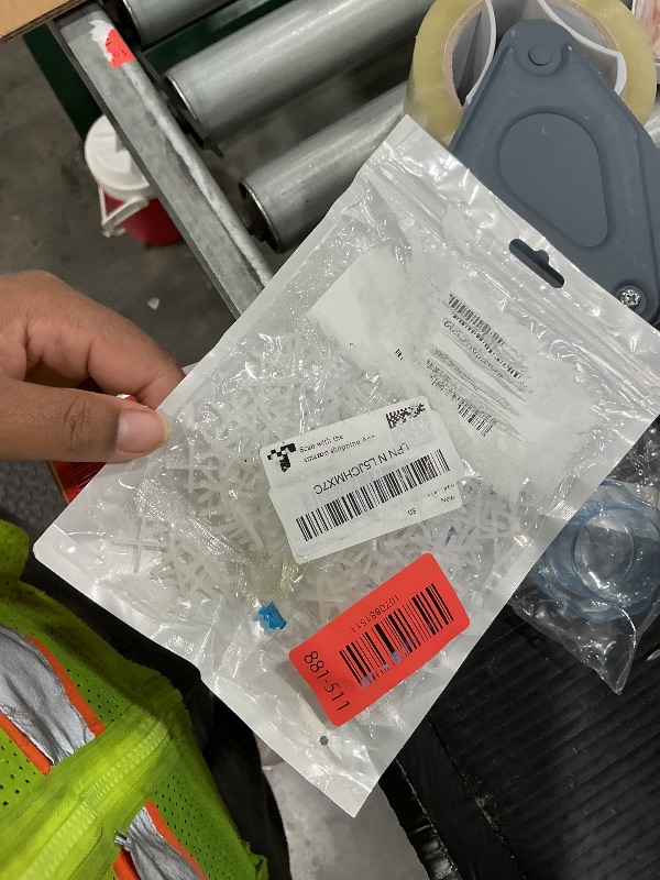 Photo 1 of 1/16 Inch Tile Spacers, 500 Pcs Cross Tile Leveling Clips Floor Wall Plastic Tiles Shim for Various Types of Ceramic Tiles Installation Leveling