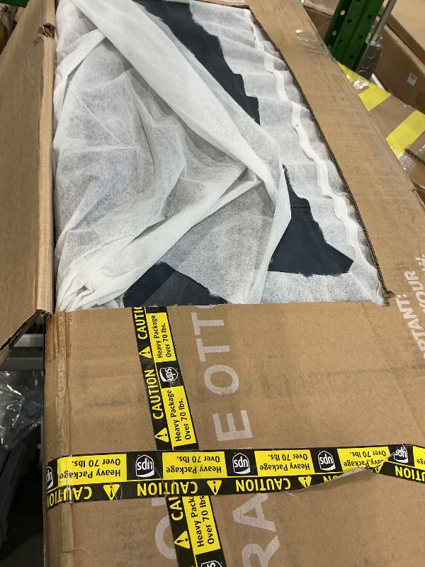 Photo 1 of *USED*
SIMPLIHOME Avalon Storage Ottoman Bench - 48 inch Wide Upholstered Vegan Leather Rectangular Lift-Top Ottoman in Denim Blue, Contemporary Storage Bench for Living Room with High-Density Foam