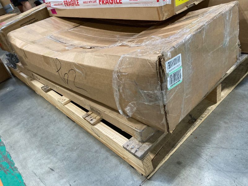 Photo 1 of ***PARTIAL SET. SELLING FOR PARTS, FINAL SALE***Pamray 64 Inch L Shaped Gaming Desk with Power Outlets and Led Lights, Large Corner Computer Desk with Monitor Stand and Pegboard, PC Table for Home Office and Bedroom Black***PARTIAL SET. SELLING FOR PARTS,