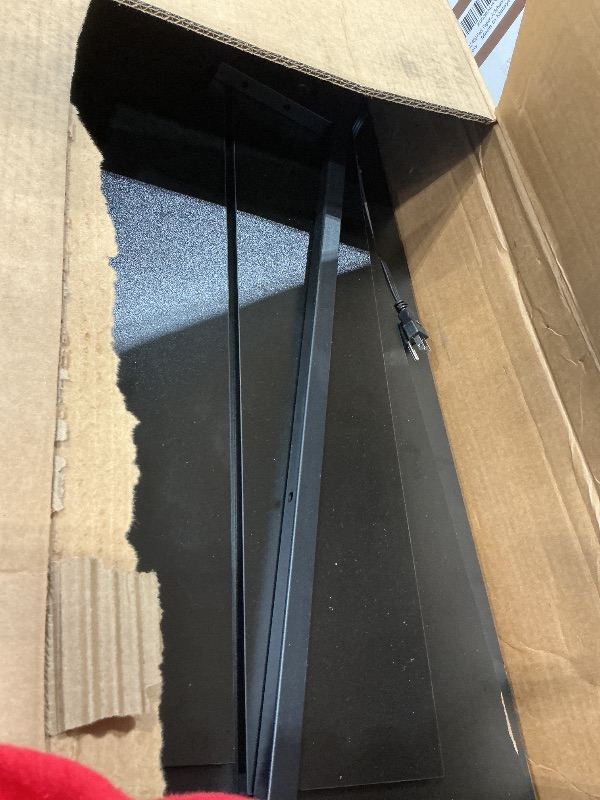 Photo 1 of ***PARTIAL SET. SELLING FOR PARTS, FINAL SALE***Pamray 64 Inch L Shaped Gaming Desk with Power Outlets and Led Lights, Large Corner Computer Desk with Monitor Stand and Pegboard, PC Table for Home Office and Bedroom Black***PARTIAL SET. SELLING FOR PARTS,