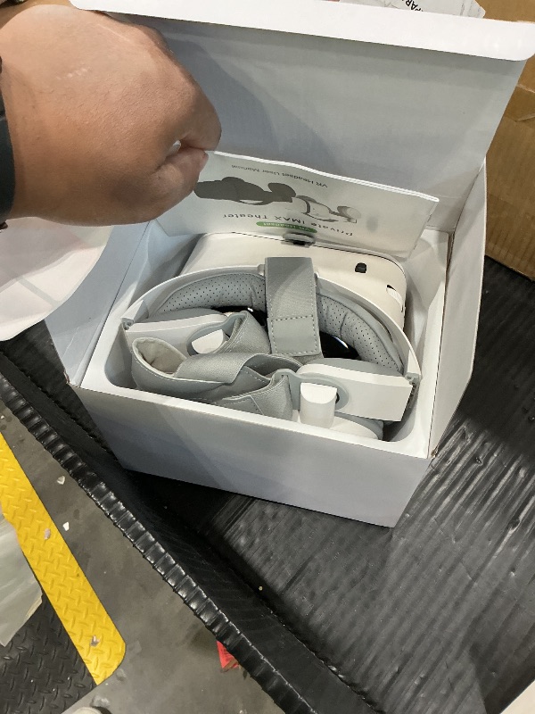 Photo 1 of **BROKEN ITEM*** VR Headset for Phone, Virtual Reality Glasses with Bluetooth Headphones for Adults and Kids Play 3D VR Games Movies (White VR Only)