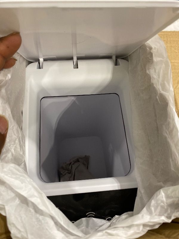 Photo 1 of 1 Pack Automatic Small Bathroom Trash Can with Lid - 2.5 Gallon Touchless Garbage Can, Motion Sensor Smart Trash Bin, Slim Dog Proof Trashcan, Waterproof Plastic Wastebasket for Bedroom Office Kitchen