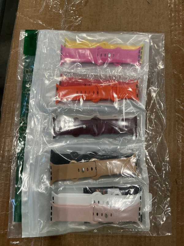Photo 1 of 10 Pack Silicone Bands Compatible with Apple Watch 38mm 40mm 41mm 42mm 44mm 45mm 46mm 49mm Women Men, Soft Waterproof Replacement Wrist Sport Band for iWatch Series 11 10 9 8 7 6 5 4 3 2 1 SE Ultra