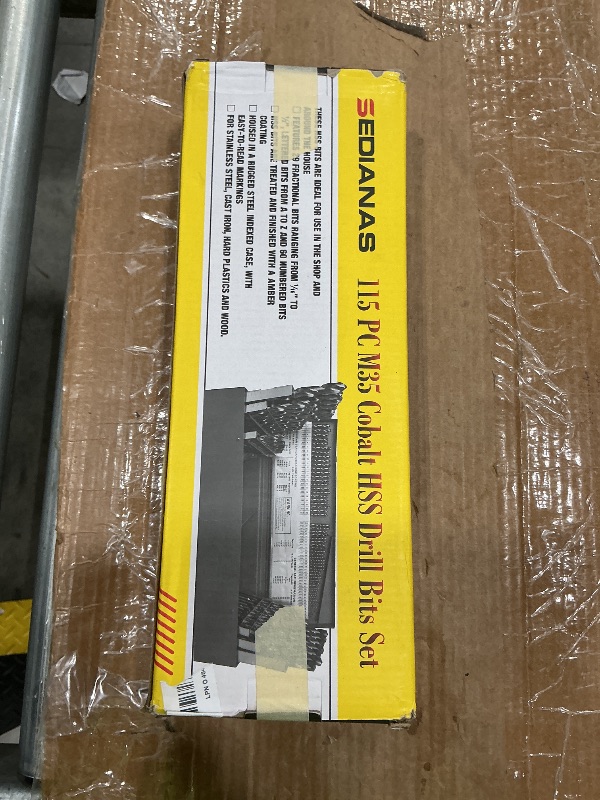 Photo 1 of *MISSING PARTS*
Cobalt Drill Bit Set - 115Pcs M35 High Speed Steel Bits for Hardened Metals, Stainless Steel, Cast Iron and Wooden Plastics, with Metal Index Storage Box,1/16"-1/2", A-Z, #1-#60