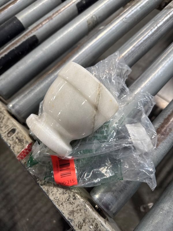 Photo 1 of ***MISSING PESTLE, SELLING FOR PARTS, FINAL SALE***LIUHER Marble Mortar and Pestle Set, 150ml, Spice Grinder, Herb Ginder, Unpolished Marble Spice Crusher, Kitchen Utensil (4"X4"), Taiwan Select***MISSING PESTLE, SELLING FOR PARTS, FINAL SALE***