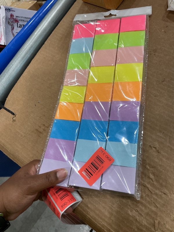 Photo 1 of (54 Pads) Mini Sticky Notes 1.5x2 in, 9 Colors Bright Strong Adhesive Post, Suitable for School, Home, Office, Clean Removal