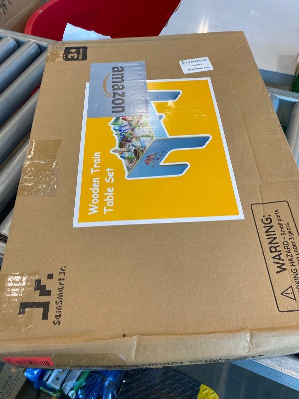 Photo 1 of *UNTESTED*
SainSmart Jr. Wooden Train Table, 2-in-1 Activity Table Playset for Kids, Wooden Train Set with Storage Box, Gift for Toddlers Boys Girls