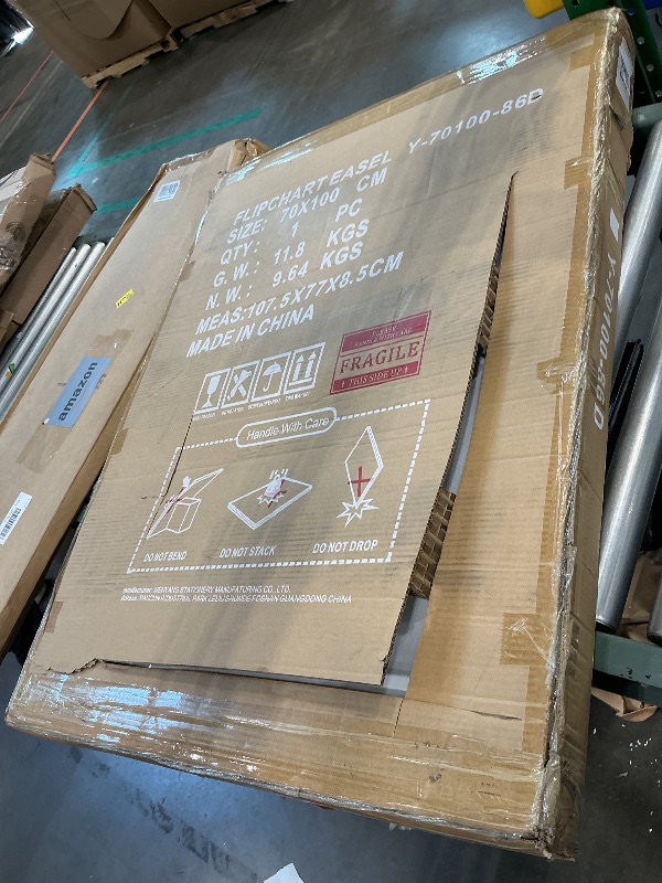 Photo 1 of **MAJOR DAMAGE**
Mobile Dry Erase Board, 40x28 inches Magnetic Portable Whiteboard Stand Easel White Board with 25 Sheets Paper Pad, Height Adjustable Flipchart Easel Board for School, Office, Home