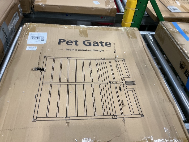 Photo 1 of 10-Second Quick Install Pressure Mounted Dog Gate for Pets and Kids,Adjustable 29'' to 43'' Wide Metal Pet Gate for Doorways Stairs,No Drilling,Expandable,30'' Tall Indoor Portable Safety Baby Gate