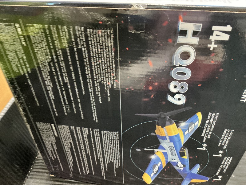 Photo 1 of ** SOLD AS IS NO RETURN/REFUNDS**
BEZGAR HQ089 RC Plane, Drones for Kids, 6-axis Gyro Remote Control Airplane, RC Helicopter, Easy Control for Beginners Toys with Colorful LED Navigation Lights
