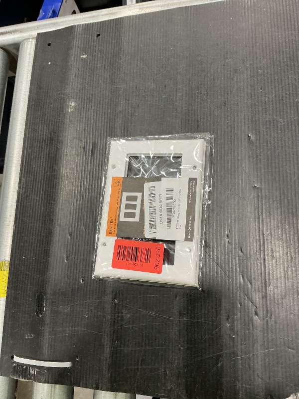 Photo 1 of [2 Pack] BESTTEN 3-Gang Decorator Wall Plate, GFCI Outlet and Dimmer Switch Cover with 3 Decorator Openings, Standard Size, H4.53” x L6.38”, Unbreakable Polycarbonate, UL Listed, White