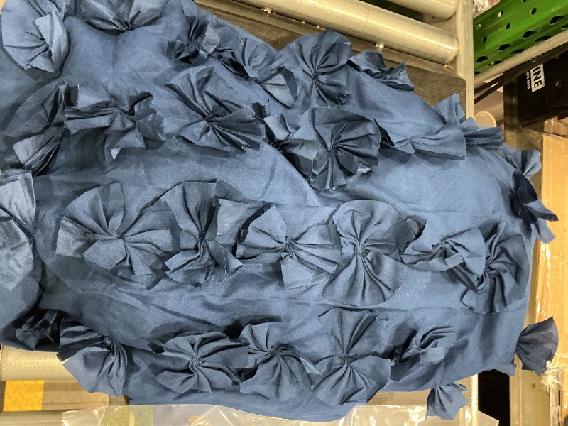 Photo 1 of *PARTIAL SET - ONLY 1 panel*
Lush Decor Riley Light Filtering Window Curtain Panel, Single 54" W x 84" L, Navy - Cute Blue Curtains for Bedroom - Bow Decor - Coquette Curtains for Windows