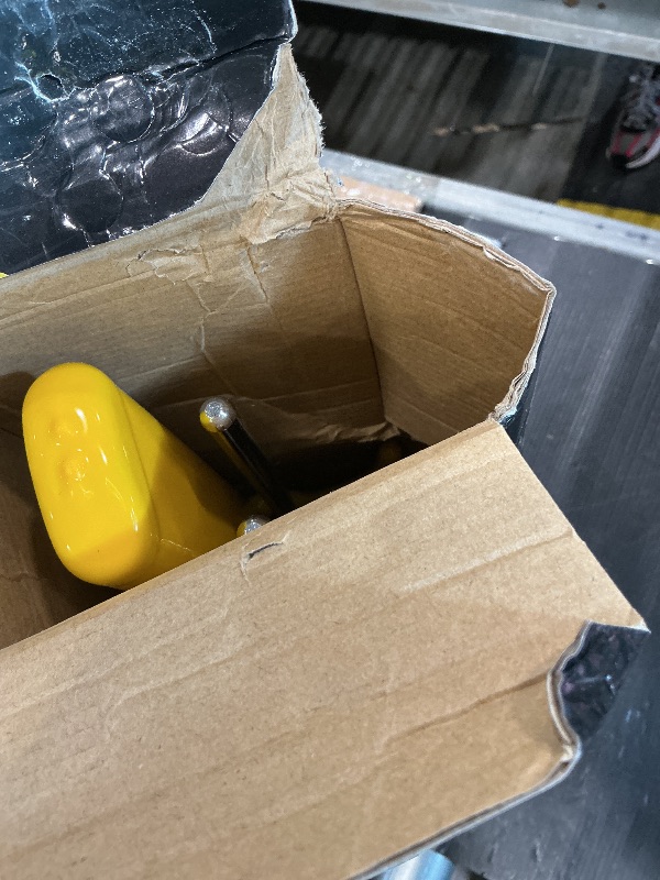 Photo 1 of ***MISSING KEYS*** Tevlaphee Steering Wheel Lock - Heavy Duty Antitheft Device and Car Security Lock with Adjustable Locking and 3 Keys - Great Vehicle and Truck Deterrent (Yellow)