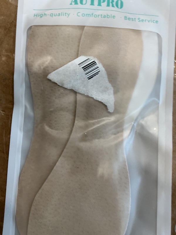 Photo 1 of (2 Pairs) Pigskin Non-Slip High Heel Cushion Inserts Arch Support, Shock & Sweat Absorption, Adhesive Shoe Insoles for Dress Shoes Flats Boots Sandals Relief Blister Callus Pain, Fits Women 8-12 Size