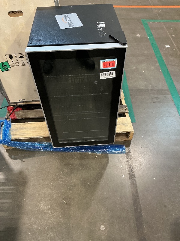 Photo 1 of **MAJOR DAMAGE**
Electactic Mini Fridge 130 Can Beverage Refrigerator Cooler, 3.2 Cu.Ft Drink Fridge for Soda Wine Beer, Adjustable Temperature Control for Home Office, Black