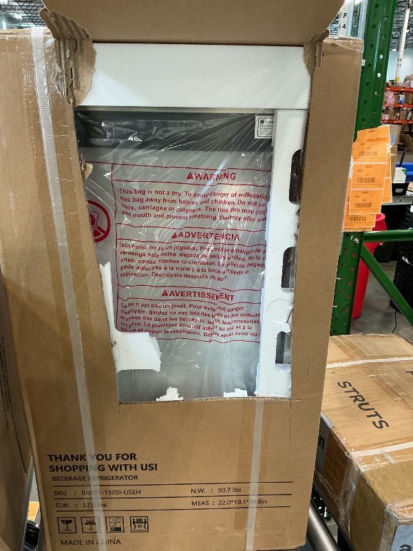 Photo 1 of *USED*
EUHOMY Beverage Refrigerator Cooler, 130 Can Mini Fridge with Glass Door for Soda Beer or Wine, Beverage Cooler for Home, Office, Bar with Adjustable Removable Shelves, Silver