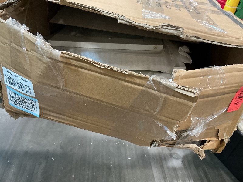 Photo 1 of *USED*
Shintenchi Kitchen Island with Folding Drop Leaf, Rolling Island Table with Storage, Kitchen Cabinet on Wheels with Seating Area for Kitchen, Bar Cart with Cabinet, White