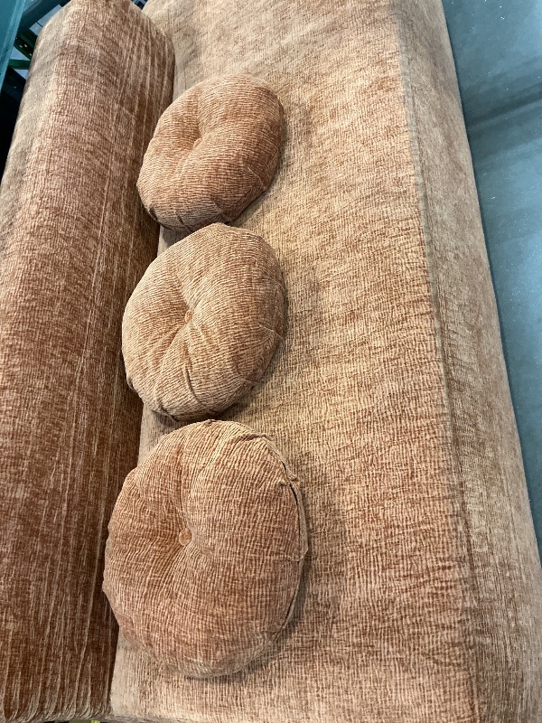 Photo 1 of *PARTIAL SET*
Merax Extra Large Sectional Sofa with 3 Round Cushions, Soft Upholstery Couch with Elegant Curved Design and High-Resilience Foam