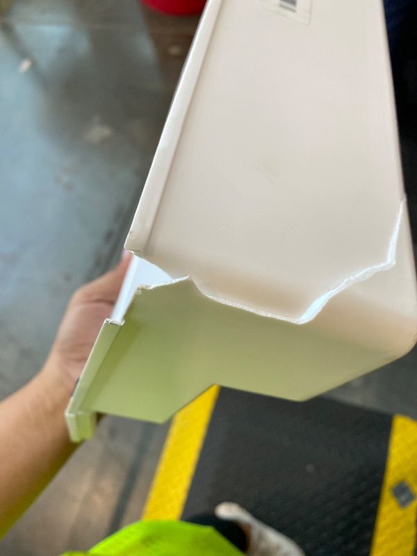 Photo 1 of *MINOR DAMAGE - Cracked*
Copco 3-Tier Non-Skid Spice Rack Organizer for Kitchen Cabinet or Pantry, 15-Inch Tiered Shelf, White/Gray, Slip-Resistant Design for Jars and Bottles