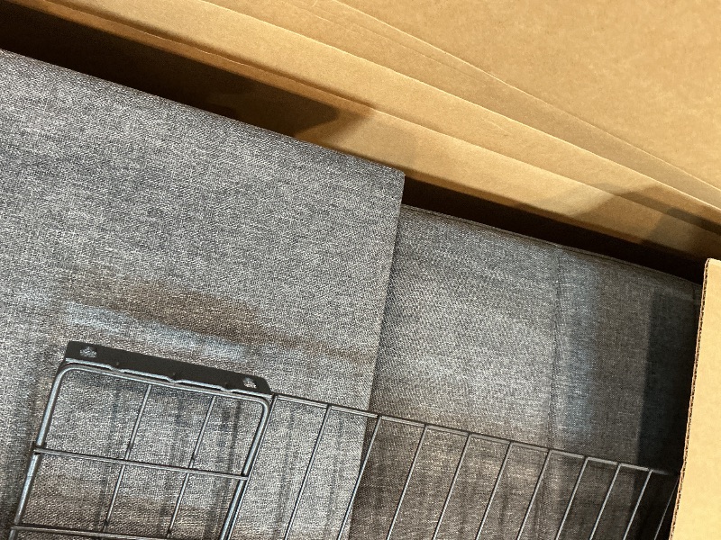 Photo 1 of *MISSING PARTS*
Decofy Queen Size LED Platform Bed Frame with Soft-Glow Mood Lighting & Adjustable Upholstered Headboard, Modern Linen Bed with Storage Drawers, Heavy Duty Metal Support, No Box Spring Needed, Grey