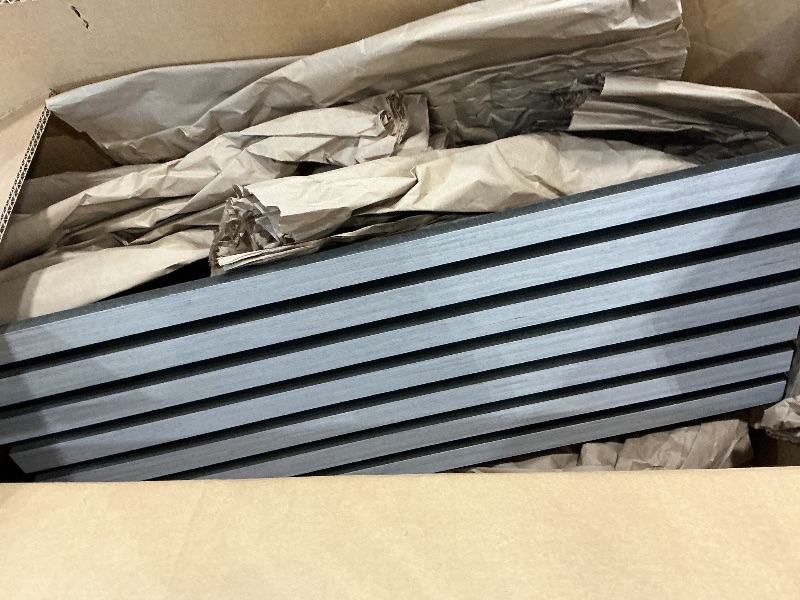 Photo 1 of *USED*
INNO STICKERS 3-Pack Wood Slat Wall Panel for Interior Wall Decor Noise Cancelling 94.5" x 11.4" Acoustic Decorative 3D Sound Absorbing Wall Paneling, Gray Oak, Covers 22.4 Sq. Ft