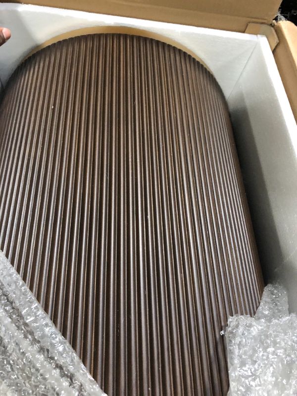 Photo 1 of **SOLD AS IS NO REFUND/RETURN** SEE COMMENTS!~
Christopher Knight Home Lancas Oval Top Dining Table - Modern Minimalist Wooden Pedestal Design - Seats 6 - Dark Brown Finish - Indoor Dining Room & Kitchen Table - Restaurant, Family Gatherings, Home