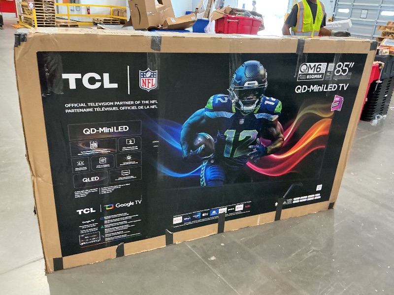 Photo 1 of ***FINAL SALE/ FOR PARTS/ NO RETURN***TCL 85 Inch Class QM6K Series | Mini LED QLED 4K HDR | 85QM6K, 2025 Model | 120HZ-144HZ High Brightness Smart Google TV Dolby Atmos Onkyo Audio | Voice Remote Alexa Gaming Streaming Television