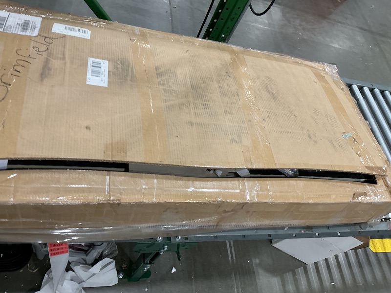 Photo 1 of **MAJOR DAMAGE**
YITAHOME Full Bed Frame with Adjustable Vertical Channel Wingback Headboard, Upholstered Platform Bed with LED Lights, Solid Wood Slat Support, No Box Spring Needed,Beige