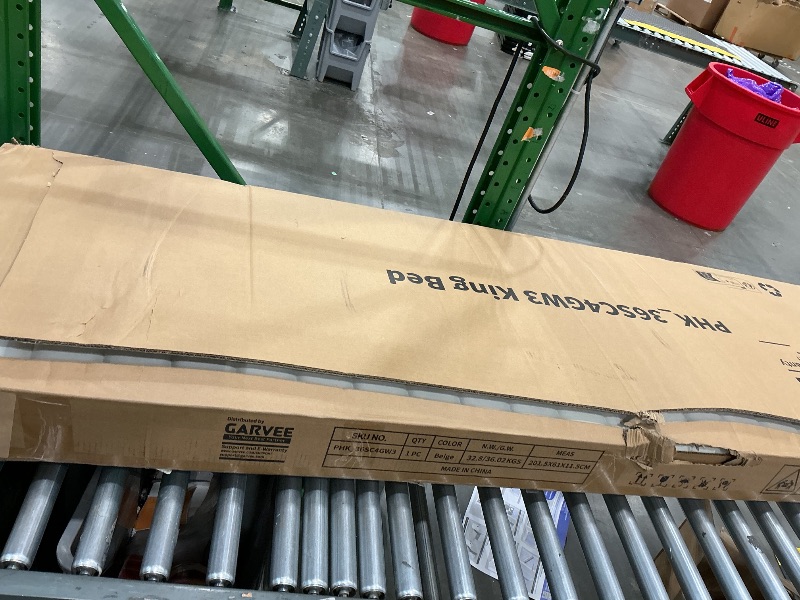 Photo 1 of **Partial Set - Headboard ONLY**
IDEALHOUSE King Bed Frame with Adjustable Headboard, Velvet Upholstered Platform King Size Bed Frame, Vertical Channel Tufted, Strong Wooden Slats, No Box Spring Needed, Easy Assembly, Beige